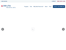 Tablet Screenshot of deltaprivatejets.com